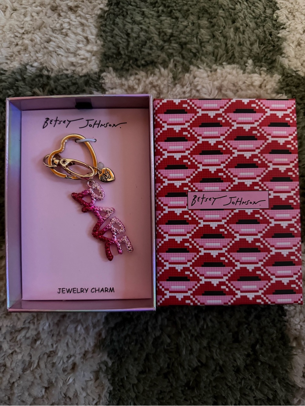 Betsey Johnson ‘BABE' bag charm